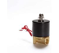 Válvula Solenoide eléctrica agua aire N/C 2 vías 1/4 pulgadas AC220V 2W025-08 cuerpo de aleación DC12V 24V AC110V 220V válvula útil(24V DC)