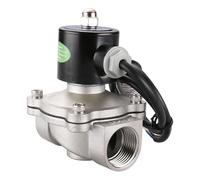 Válvula solenoide eléctrica Baomain, 1 pulgada, CA 220 V, válvula de aire de agua NC, acero inoxidable 304, ahorro de energía