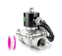 Válvula solenoide eléctrica Baomain de 1 pulgada DC 12V Válvula de aire de agua NC Acero inoxidable 304 de ahorro de energía