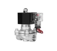 Válvula solenoide eléctrica de acero inoxidable Válvula solenoide impermeable de 3/8" normalmente cerrada DN10 Válvulas de acero inoxidable(NPT_110VAC_VITON-SEAL)