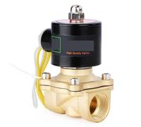 Válvula solenoide eléctrica de latón de 3/4 pulgadas, 110 V CA, normalmente cerrada, agua no potable, aire, diésel