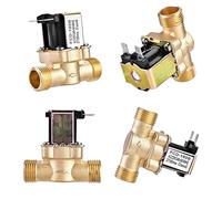 Válvula solenoide eléctrica de latón G1/2'' N/C 12v 24v 220v G3/4'' Interruptor de flujo de entrada de agua y aire for válvula de calentador de agua solar(3/4",12V)