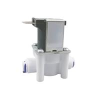 Válvula solenoide eléctrica de plástico, 12 V, 24 V, 220 V, cierre normal, manguera de 1/4" y 3/8", conexión rápida, de ósmosis inversa de agua RO.(1/4",DC 24V)
