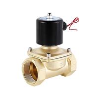 Válvula solenoide eléctrica DN15 DN20 DN25 DN32 DN40 DN50 220V 110V 24V 12V normalmente cerrada válvula solenoide de latón para agua, aceite y aire (NPT-12VDC, DN20)