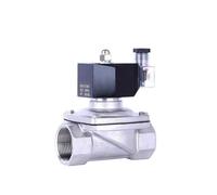 Válvula solenoide eléctrica impermeable de acero inoxidable de 1/5.1 cm 3/10.2 cm 2.5 cm 5.1 cm DN15 DN20 DN25 IP65 bobina de alta temperatura 12V 24V 220V (3/10.2 cm, sello EPDM-24VDC_normalmente