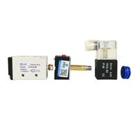 Válvula Solenoide eléctrica neumática 4V210-08, 24V, 12V, 2 posiciones, 5 puertos, Control de vía, válvula de aire electromagnética AC110V 220V
