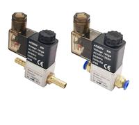 Válvula Solenoide eléctrica neumática de 12V, 24V, 220V, 2 posiciones, 2 puertos, válvula magnética de aire normalmente cerrada, conexión de espiga for manguera de 6mm y 8mm(4mm-4mm Barb,AC110V)