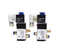 Válvula solenoide eléctrica neumática, Electroválvula neumática 3V210-08, 3 vías, 2 posiciones, control aire-gas, válvula magnética(4mm Fittings,3V210 08 NO AC24V)