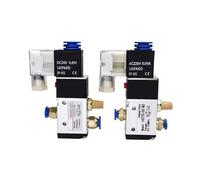Válvula solenoide eléctrica neumática, Electroválvula neumática 3V210-08, 3 vías, 2 posiciones, control aire-gas, válvula magnética(4mm Fittings,3V210 08 NO DC12V)