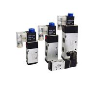 Válvula solenoide eléctrica neumática, Válvula de aire neumática de 5 vías 5/2 electromagnética, controlador de válvulas solenoides DC12V DC24V(Ac220v,4V31010)
