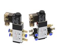 Válvula solenoide eléctrica neumática, válvula magnética de Gas y aire con Control 5 vías 2 posiciones, 12V, 24V, 220V, voltios bobina, accesorios for manguera 4mm-12mm, 1 Uds(PC 12mm Fittings,AC110)