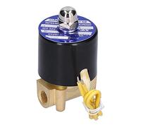 Válvula Solenoide Eléctrica Pequeña, Normalmente Cerrada, 1/8 Pulgadas, 24V DC - Construcción de Latón, Alta Resistencia a la Corrosión, Uso en Agua, Aire y Diésel (12 V CC.)