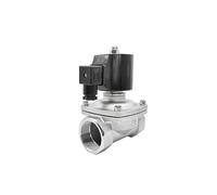 Válvula Solenoide electrónica de 1-1/2 "220 válvula solenoide impermeable de acero inoxidable normalmente cerrada 220V 12V 24V 110V(G-110vac-viton-seal)