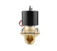 válvula solenoide, Electroválvula eléctrica de latón de 1/8", 1/4" y 3/8", 12 V, 24 V, 220 V y 110 V, normalmente cerrada, for agua, aceite y aire.(Bsp-24vdc,3/8 Inch)