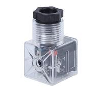 Válvula Solenoide Enchufe 24V, 5 Unidades conector Bobina con Led, Compatible con Válvulas Hidráulicas Y Neumáticas Industriales, Universal para Automatización Industrial