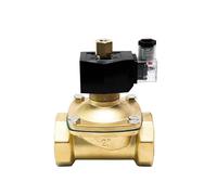Válvula solenoide impermeable de latón normalmente abierta de 2 pulgadas IP65 DN50, válvulas de agua de interruptor eléctrico 220 V 110 V 24 V 12 V (G_12 VDC)