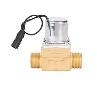 Jadpes Válvula solenoide inductiva, Sensor de urinario de baño Válvula solenoide de 6V Mantenimiento Válvula accesoria Agua Normalmente Cerrada, Aire, diésel(B Urinary Through Copper Valve)