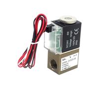 Válvula solenoide neumática 2V025-08, normalmente cerrada, con cable conductor, 12 V, 24 V, 220 V, 1/4" BSP, 2 vías, 2 posiciones, 1 unidad(With 8mm Fittings-02)