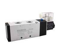 Válvula solenoide neumática Baomain 4V410-15 24 VDC 5 Vías 2 Posiciones PT 1/2" Tipo de acción piloto interno, control eléctrico único