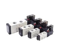 Válvula Solenoide Neumática M5 4V210-08 4v110-06 1/4", 1/8", 3/8", 1/2", 2/5" 4V310-10 12 V, 24 V, 110 V, 220 V(DN8 4V210-08,DC24V)