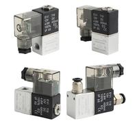 Válvula solenoide neumática tipo Airtac 2V025-06NO de 220 V, 2 posiciones, 5 puertos, normalmente abierta, magnética.(Without Fittings,DC12V)