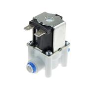 Válvula Solenoide normalmente abierta de 12V, 24V, 36V, válvula de plástico eléctrica de tubo de manguera de 1/4", válvula solenoide de system de ósmosis inversa de agua RO(1/4 INCH x 24)