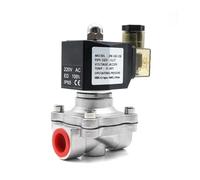 Válvula solenoide normalmente cerrada de acero inoxidable 304, con diafragma a prueba de humedad, CA 110 V, 220 V, 380 V, 24 V CC 12 V, 24 V(220v-120 Degree)