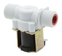Válvula solenoide normalmente cerrada G1/2, entrada de agua para lavadora, salida de 12 mm, cuerpo de nailon, 5 W, 0,8 MPa