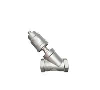 Válvula solenoide, Válvula de asiento en ángulo control aire acero inoxidable, dos puertos, posiciones, neumática, DN50, 2 pulgadas(Double acting)