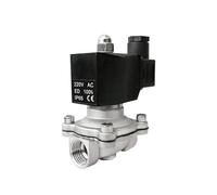 Válvula Solenoide, Válvula Solenoide de agua acero inoxidable 3/4 "12v 24v 220 110 bobina DIN rosca NPT normalmente cerrada DN20(NPT,220)