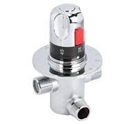 Válvula termostática de 1 pieza, válvula de grifo de control de temperatura de mezcla de agua fría/caliente de latón macizo G1 / 2, botón de protección de seguridad de 38, para de ducha