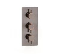 Válvula Termostática de Ducha con Desviador Triple de 3 Salidas - Bronce Cepillado - Amara