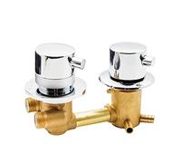 Válvula termostática de ducha de 2/3/4 vías, grifo mezclador de latón para control de temperatura del baño, cartucho de 10/12,5/14,5 cm, diseño de doble salida (4 salidas 14,5 cm)
