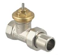 Válvula termostática de latón para radiador DN15 DN20 DN25, rosca M30 x 1,5 mm, válvula de control autorregulable sin cabeza, Vert(DN15)