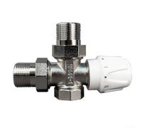 Válvula termostática de radiador manual DN20 G3/4 pulgadas TRV cabezal de repuesto para sistema de calefacción de oficina en casa, protección anticongelante, color blanco