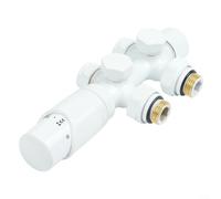 Válvula termostática de radiador tipo H, accesorio de calefacción de latón con rosca G1/2 pulgadas para sistemas de calefacción central, conexión de válvula de ángulo y canal, control de temperatura