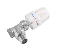 Válvula termostática G1/2 + rosca de retorno con conexión roscada para radiadores, reguladores de calefacción, válvula de radiador, cabezal termostático para calefacción individual y protección contra