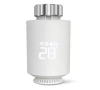 Válvula termostática radiador, cabezal termostático inteligente y conectado, control de voz, compatible con Alexa/Home Assistant, programación semanal/ahorro de energía (1 paquete)