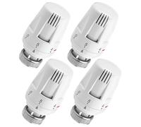 Valvula Termostatica Radiador Termostato Radiador: BYZESTY 4 Piezas Cabezal Termostático Radiador M30 X 1,5, Válvula Termostática Radiador con Protección Contra Heladas, 0-5 Funciones de Ajuste