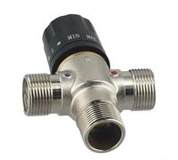Válvula termostática, válvula mezcladora de calentador solar de latón DN20 de 3/4 pulgadas, válvula de tubo de control automático de temperatura de agua fría caliente