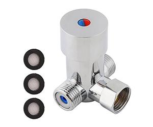 Valvula Termostatica, Válvula Mezcladora Termostática, VáLvula Mezcladora de Agua FríA Caliente, Control de Temperatura del Mezclador TermostáTico de LatóN Macizo Sensor AutomáTico de 3 VíAs para BañO