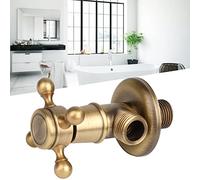 Válvula triangular antigua con volante de ciruela, válvula de ángulo universal galvanizada, latón europeo, válvula de cierre de fregadero para balcón, baño, cocina