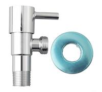 Válvula triangular de acero inoxidable 304, válvula de parada de ángulo cromado grueso para calentador de agua, inodoro y lavabo, apagado de entrada montado en la pared