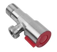 Válvula triangular de acero inoxidable de 1/2 pulgada, parada de agua, cuarto de vuelta, a prueba de óxido, para baño, cocina, inodoro, calentador de frío y caliente