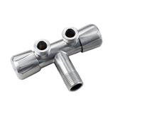 Válvula triangular de acero inoxidable G1/2, 2 uds., uno en dos, doble salida agua, válvula ángulo Control, grifo con interruptor entrada for inodoro para bafieras y duchas