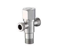Válvula triangular de apertura rápida for baño, accesorios for grifos, ángulo bidireccional, entrada de agua de rosca G1/2, 1 Uds.(Double outlet)