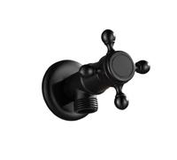 Válvula triangular de bronce negro, macho de 1/2", válvula de cierre angular for baño, acabado negro, válvulas de llenado de doble uso(JF01B)