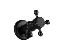 Válvula triangular de bronce negro, macho de 1/2", válvula de cierre angular for baño, acabado negro, válvulas de llenado de doble uso(JF01B)