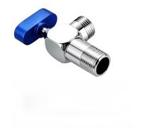 Válvula triangular de latón resistente con entrada y salida de 3 vías, adecuada para sistemas de agua fría caliente, con conexión de rosca extendida y tecnología antireflujo (AH)