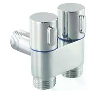 Válvula triangular, válvula angular, 1 entrada, 2 salidas, grifo de doble control, válvula triangular